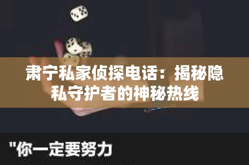 肃宁私家侦探电话：揭秘隐私守护者的神秘热线