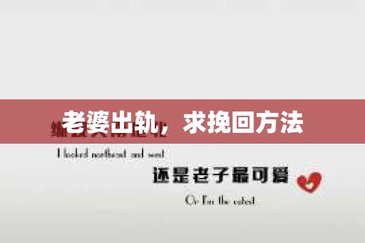 老婆出轨，求挽回方法