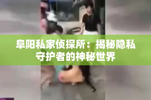 阜阳私家侦探所：揭秘隐私守护者的神秘世界